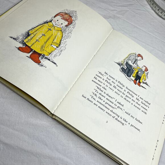 I Learn About Sharing Childrens Book Vintage 1968 Harriet Roorbach Illustrated - Picture 12 of 15